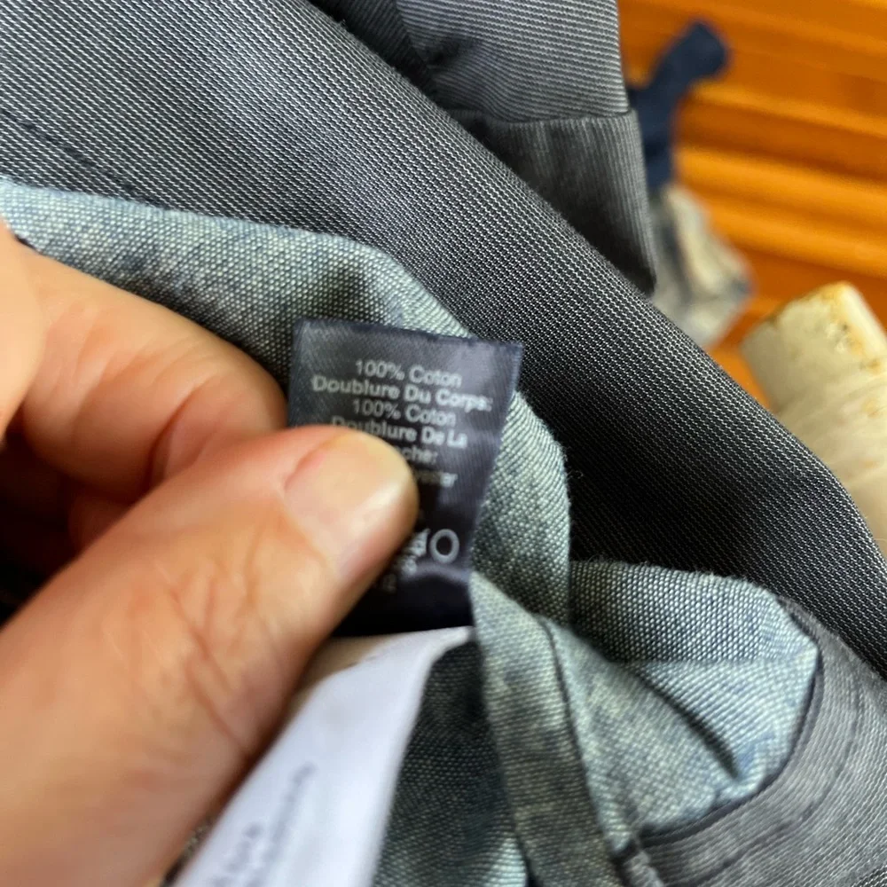 J Crew Black Label Blazer Sz Medium Cotton Gray